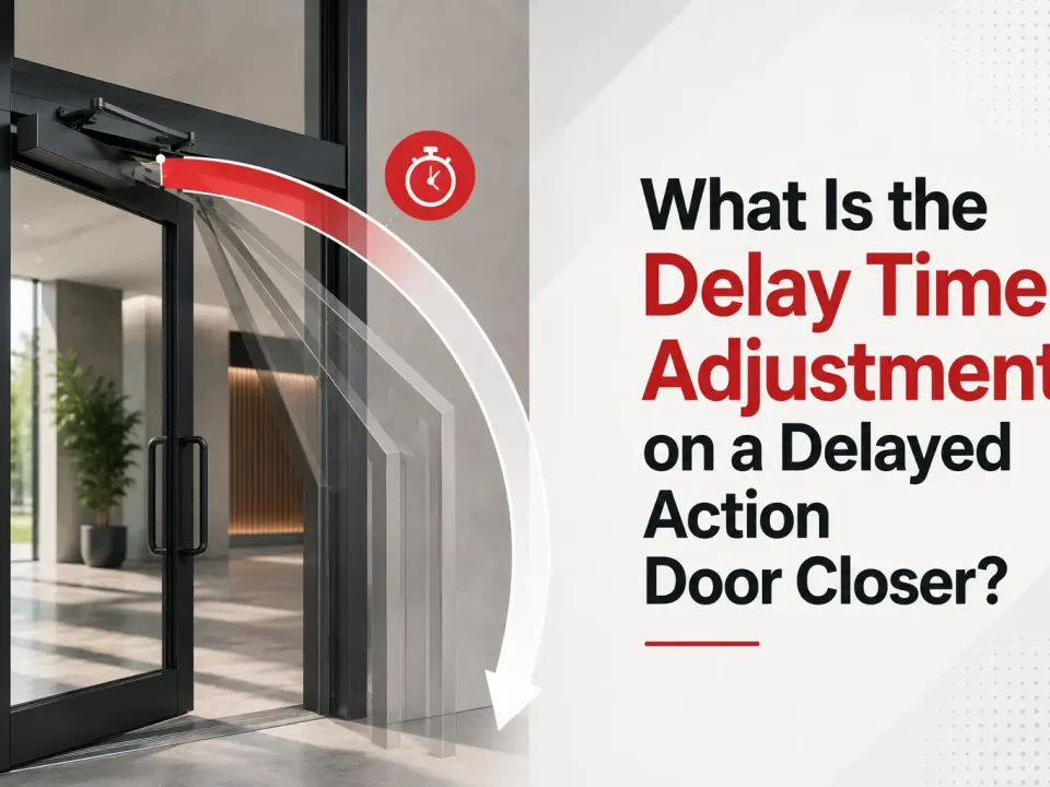 Delay time adjustment door closer