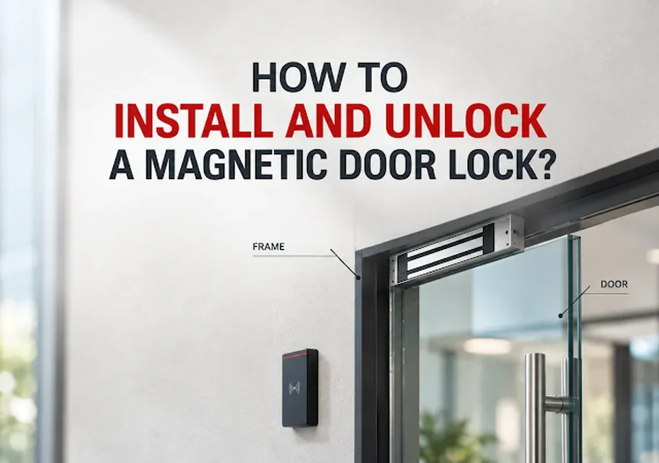 Install and unlock magnetic door lock