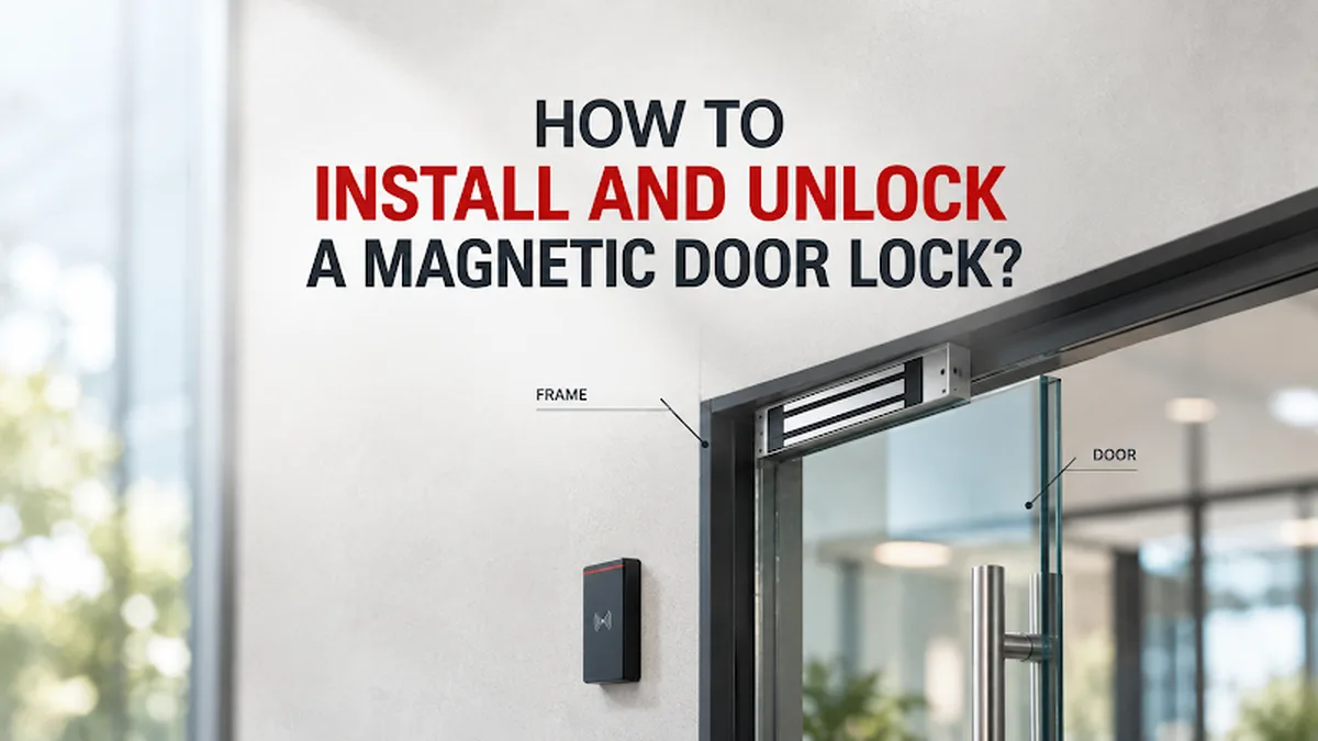 Install and unlock magnetic door lock