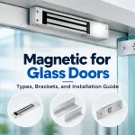 Magnetic lock for glass doors