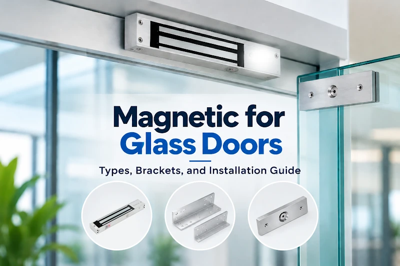 Magnetic lock for glass doors