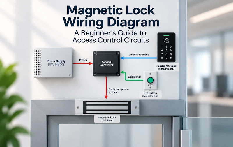Magnetic lock wiring diagram access control
